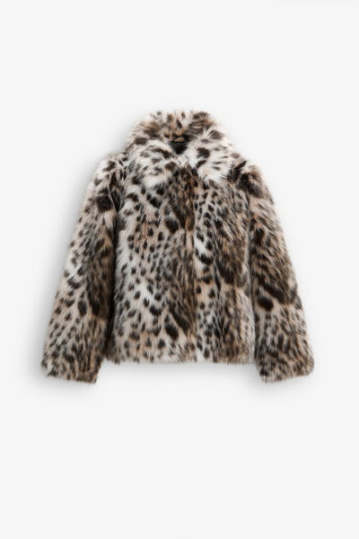 Raquel | Leopard Print Faux Fur Jacket
