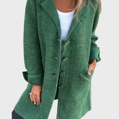 Maila | Casual Long Coat with Lapels