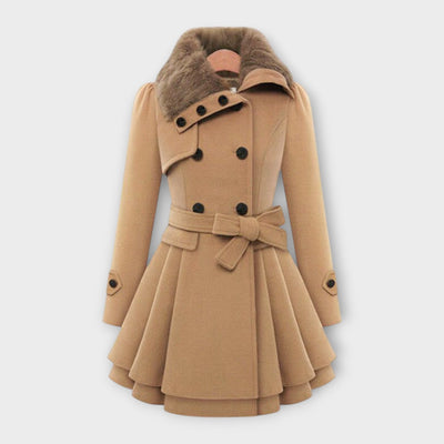 Emma – Elegant Coat with Faux Fur Collar