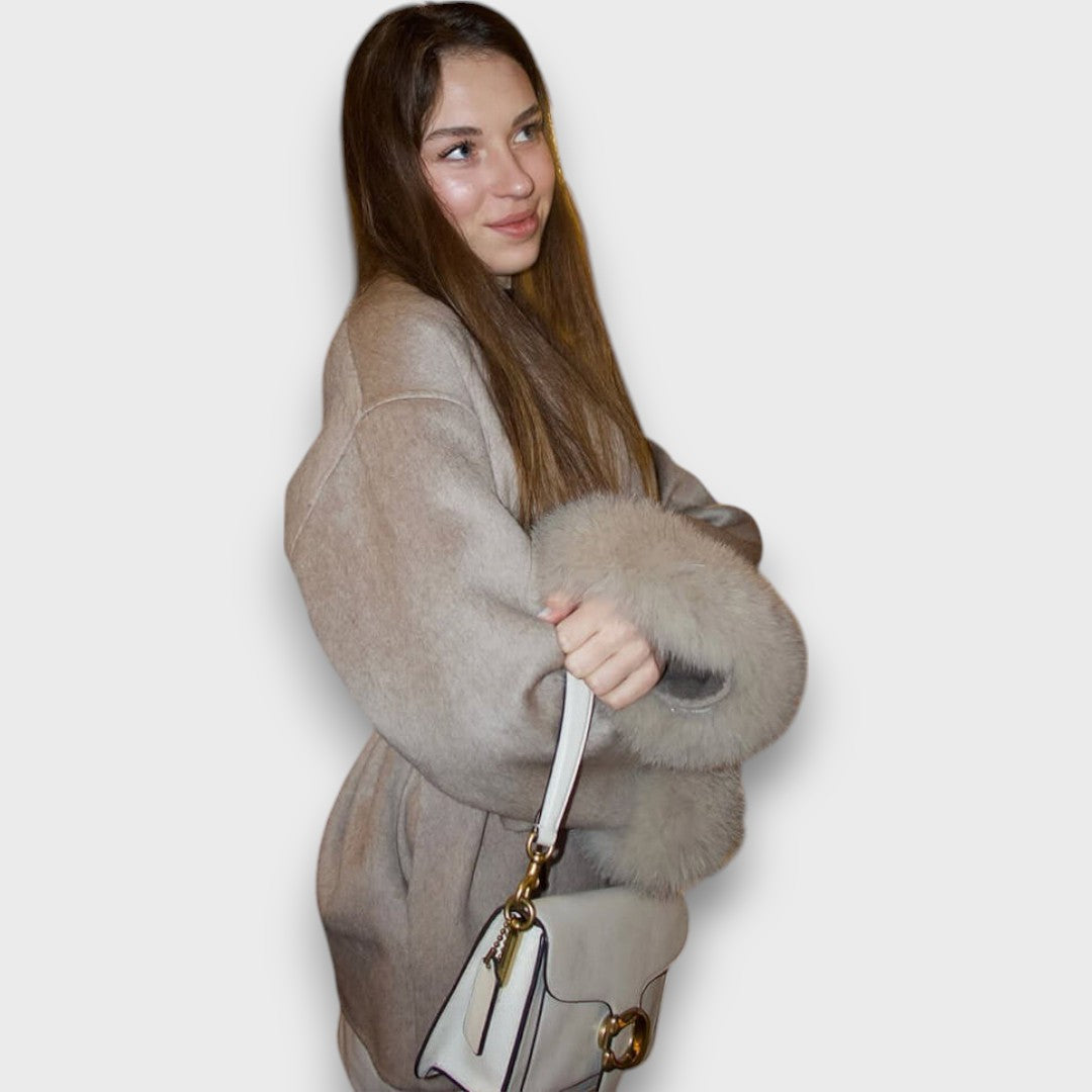 Gracelle | Coat with Fur Cuffs