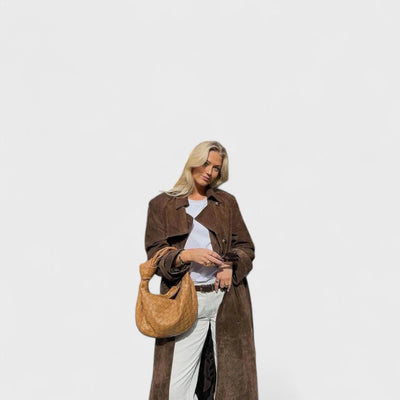 Veronika | Elegant High-Collar Trench Coat