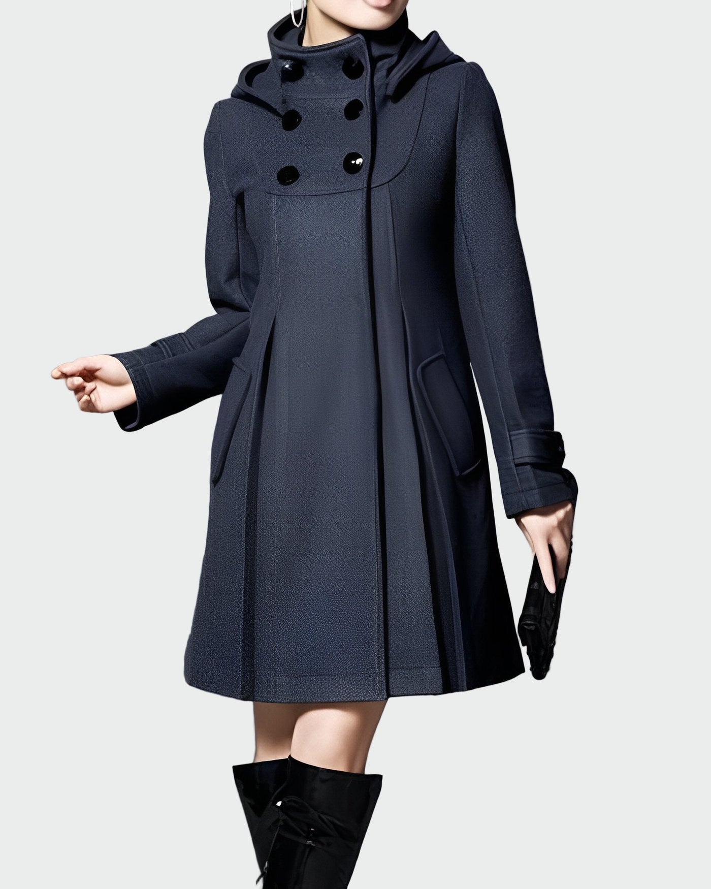 Jocelyn | Hooded Coat with Collar