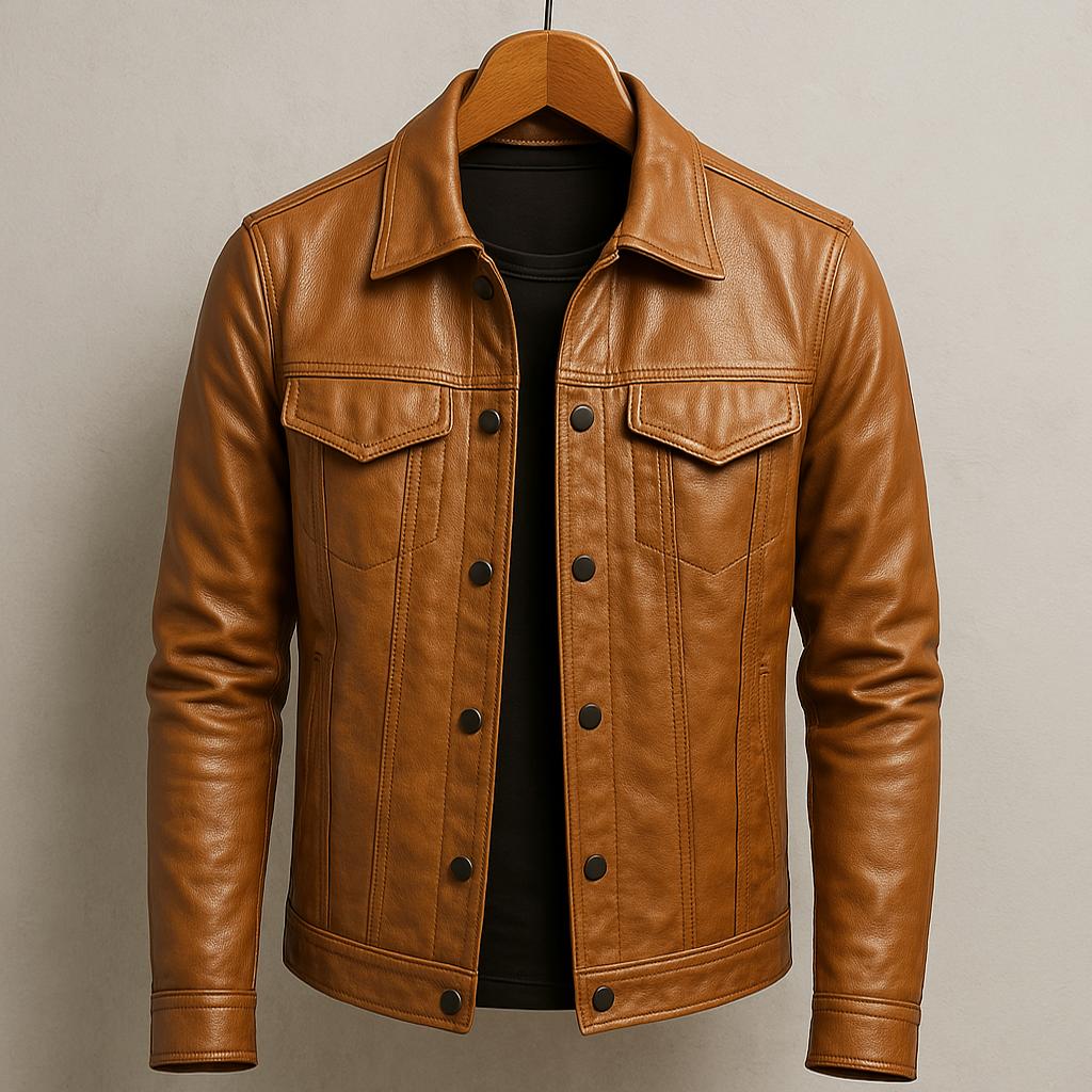 Darius™ | Premium Leather Jacket in Moto Style