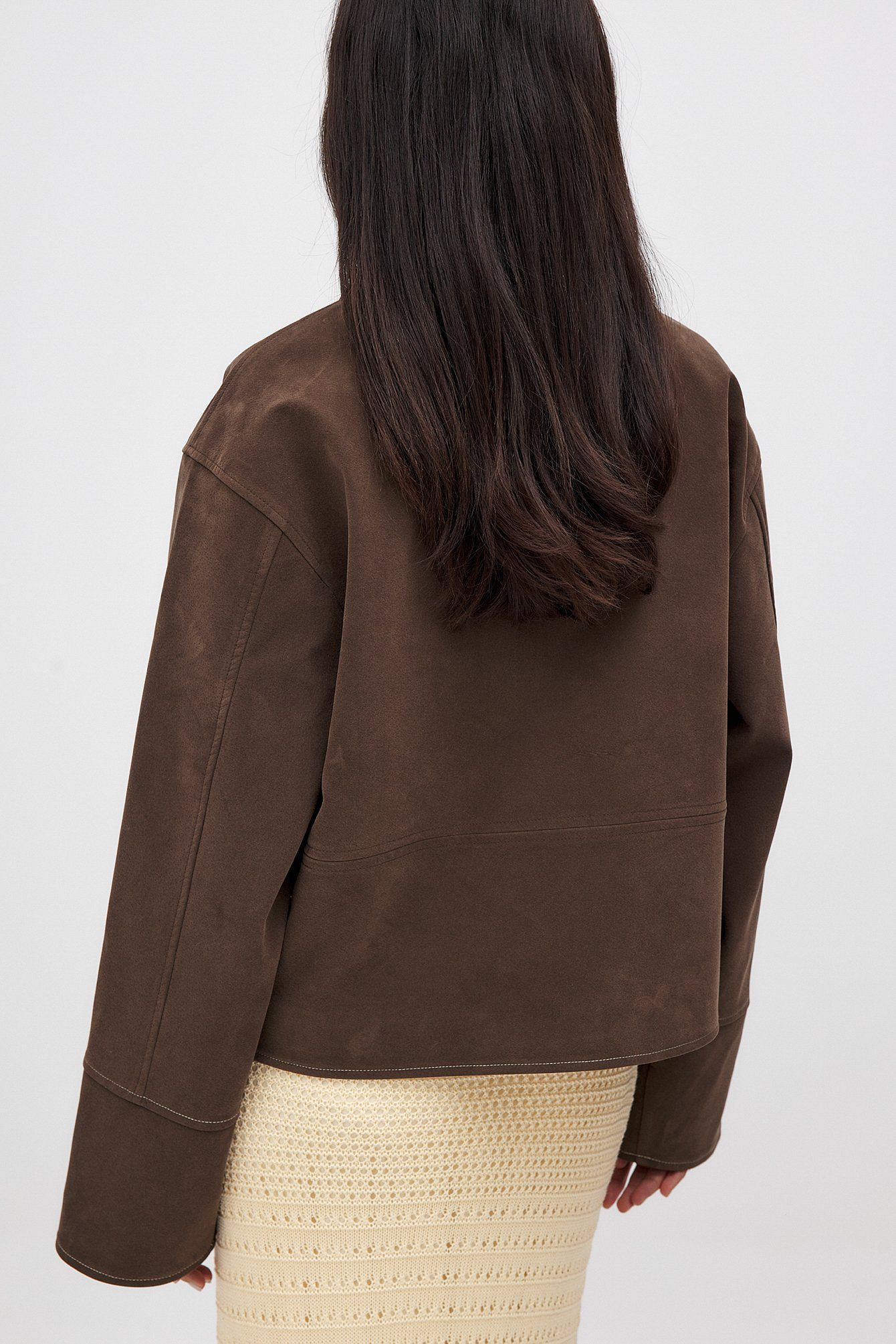 Valira |  Faux Suede Zip Jacket