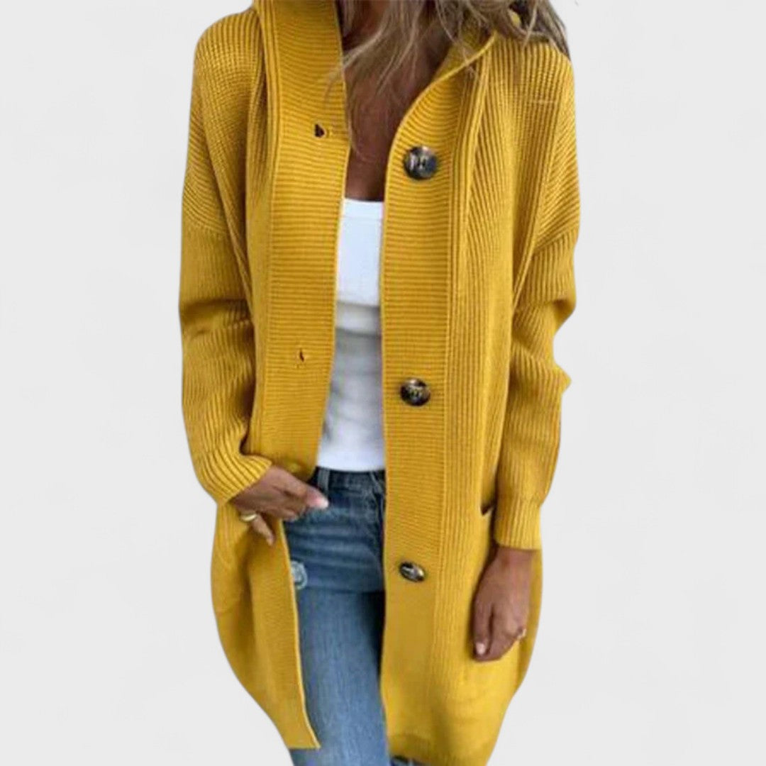 Adriana | Long Jacket With Hood And Buttons