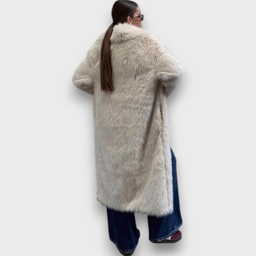 Liviane | Maxi Faux Fur Coat with Couture Flair