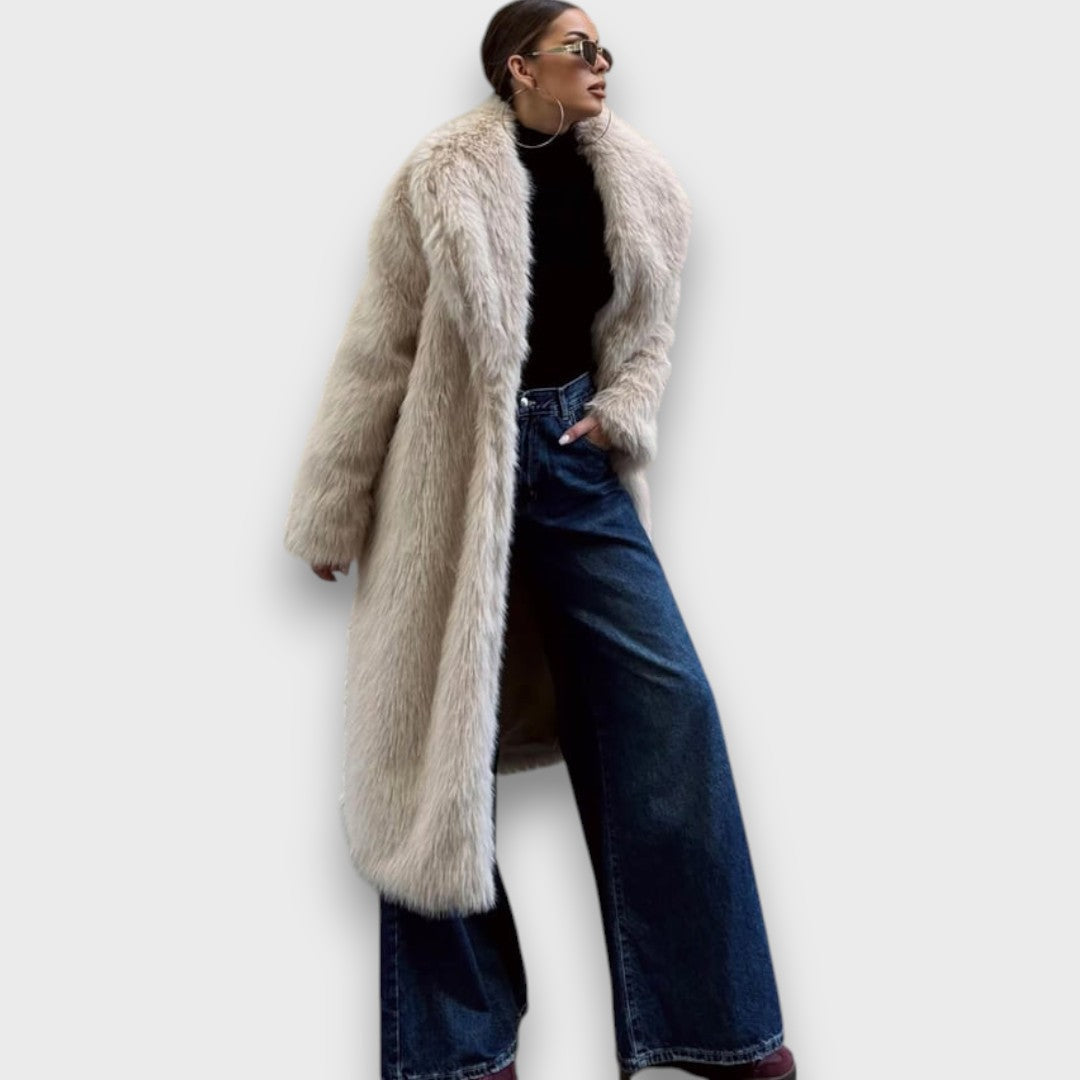 Liviane | Maxi Faux Fur Coat with Couture Flair